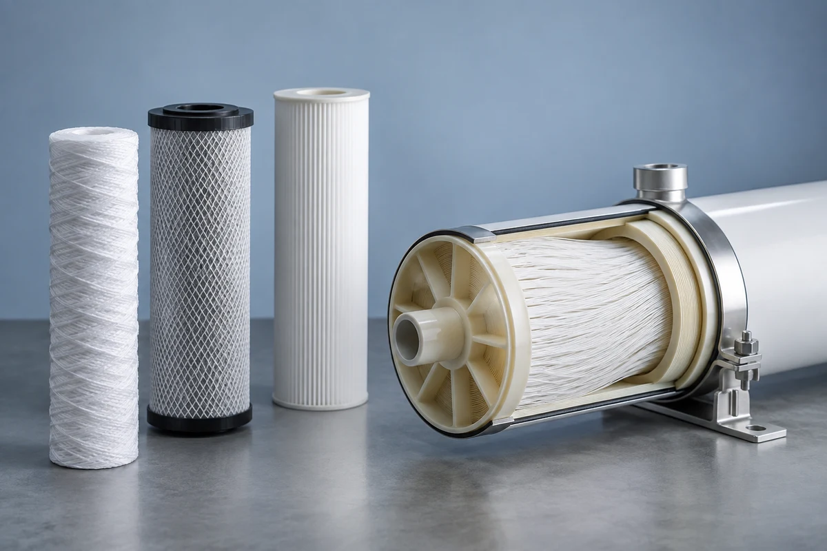 Filter cartridges and a hollow-fiber membrane module